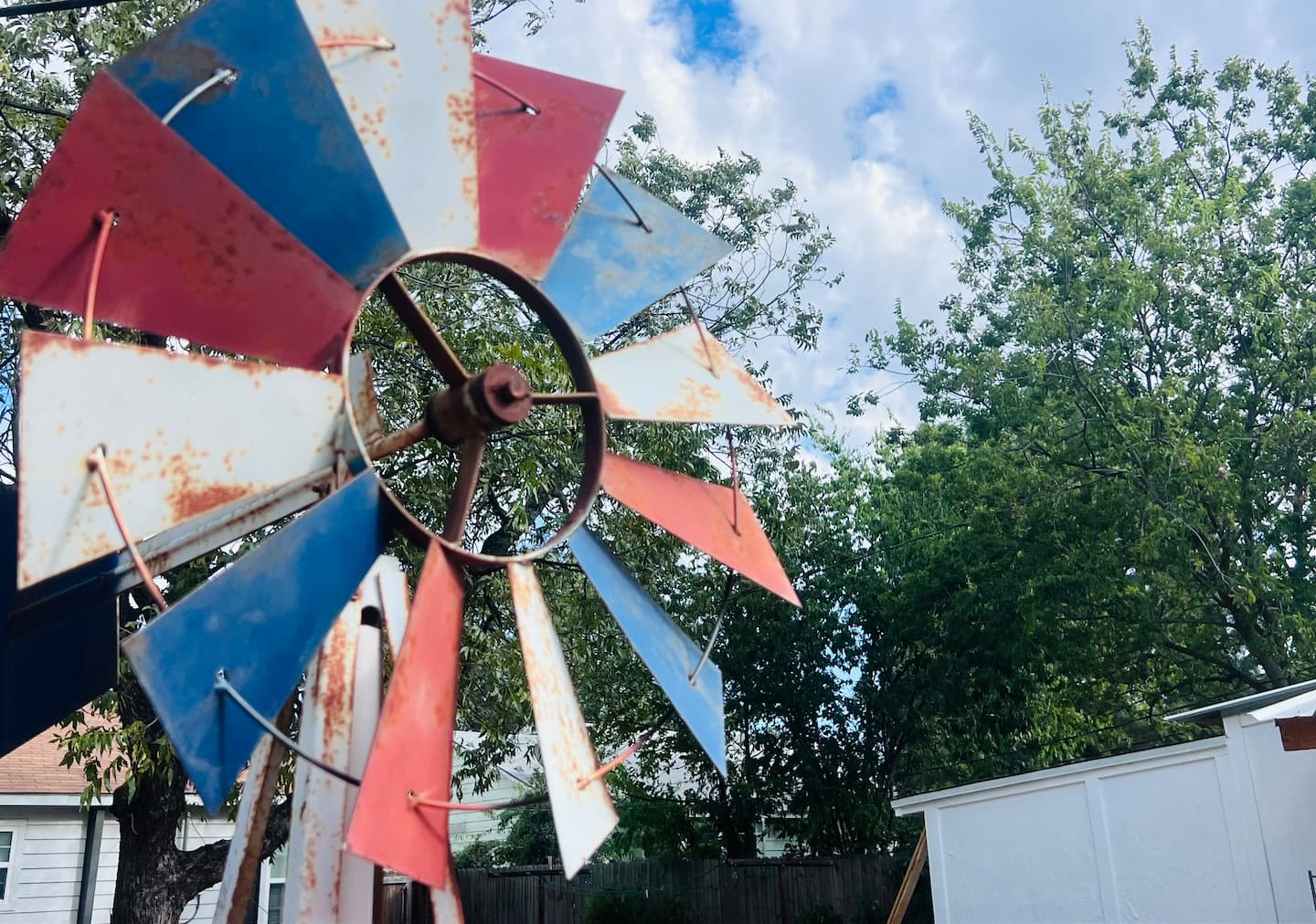 Windmill detail at Abilene Texas guesthouse