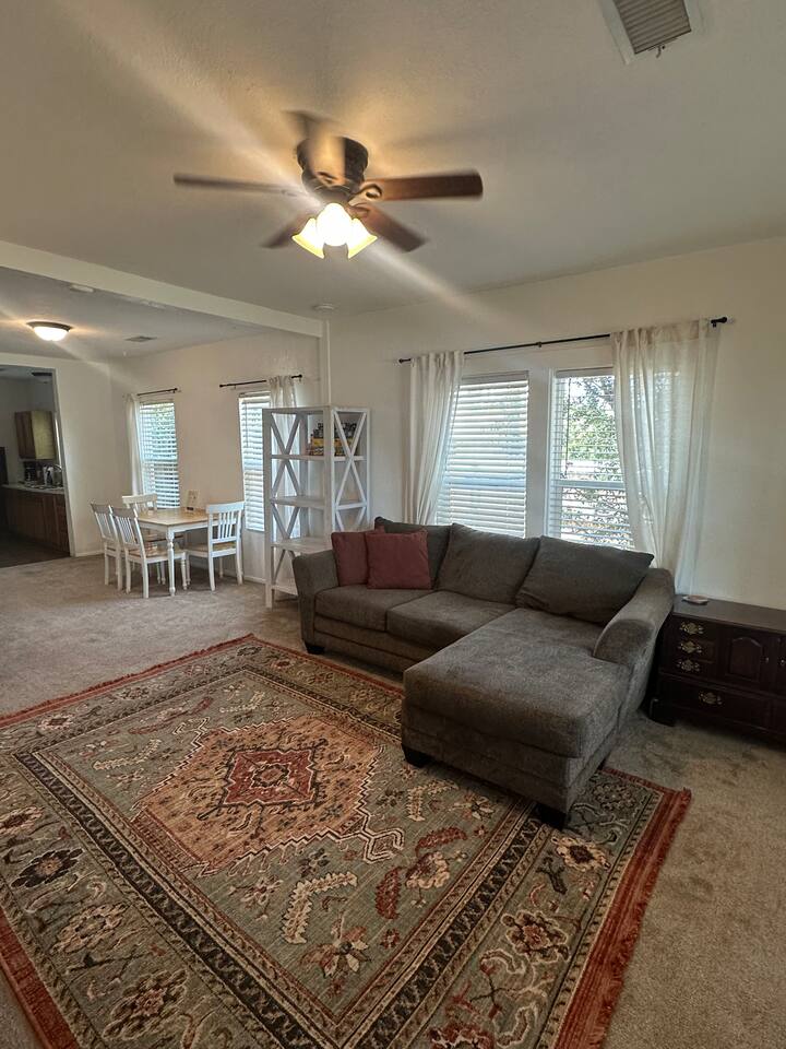 Kitchen area at Over Street Retreat short-term rental